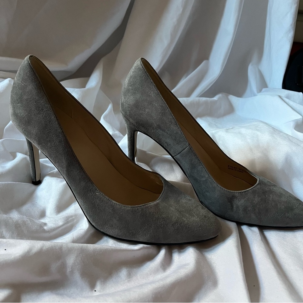 Grey Suede High Heels
